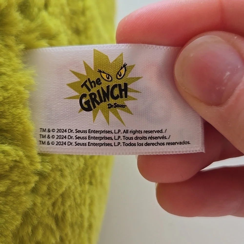 Green Grinch Squishmallow with Santa Hat
